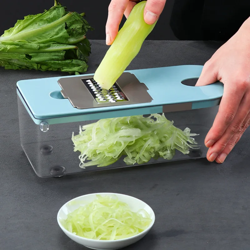 Kaufen LMETJMA Zwiebel Chopper Pro Gemüse Chopper Mandoline Slicer Dicer Mit 8 Austauschbare Klingen Veggie Chopper Cutter KC0151