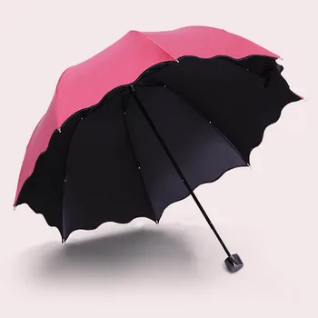 

Folding Umbrella Bloom Flower in Rain Water Windproof Sunshade for Outdoor Sports Anti-UV Parasol
