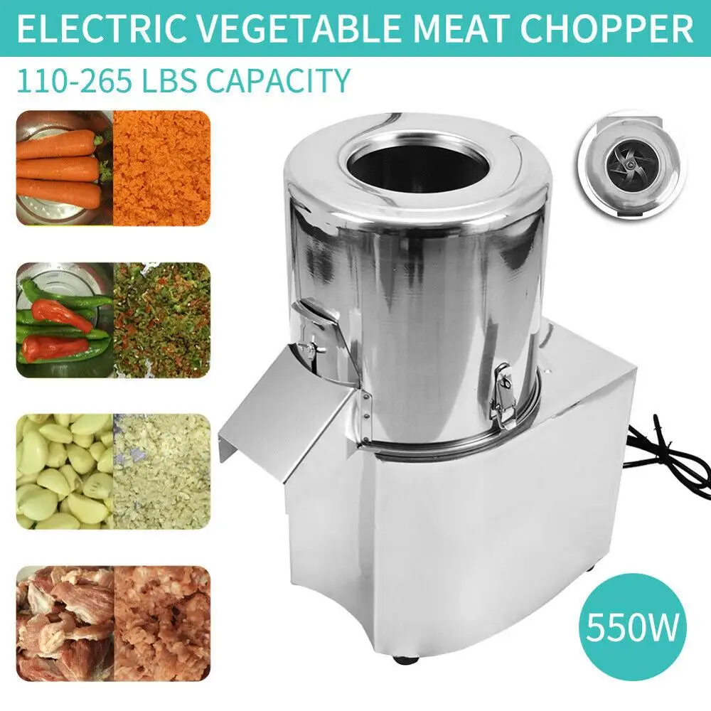 220V/110V Commercial Electric Meat Grinder Food Vegetable Fruit Processor Blender Chopper Mincer 550W