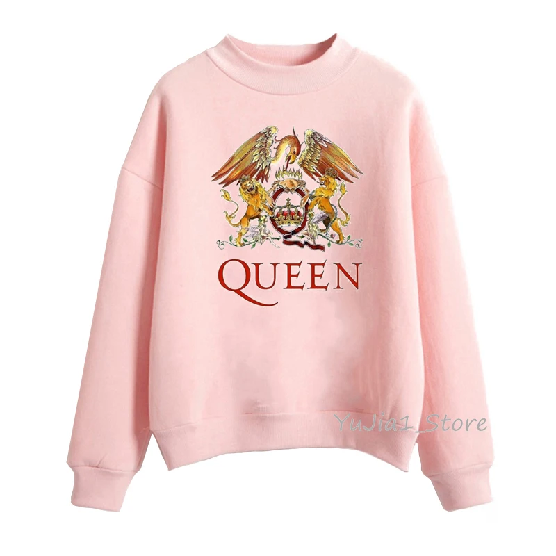 Freddie Mercury The queen Band, Женская толстовка в стиле хип-хоп, Ретро Рок, хипстерские толстовки, Женский Теплый Розовый пуловер moletom, спортивный костюм