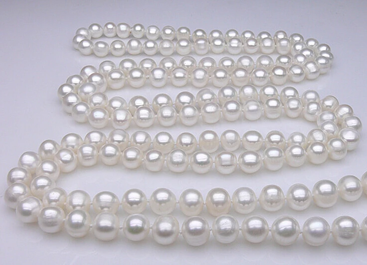 429 Counter genuine 10-11mm new sweater chain natural pearl necklace multilayer Long Necklace