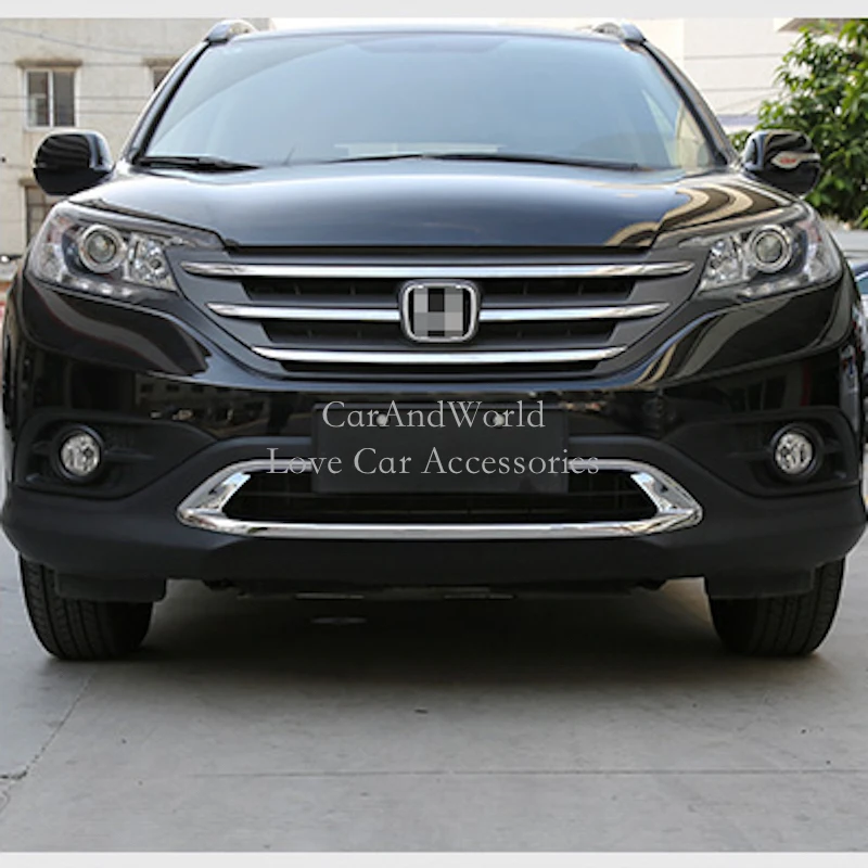 Для Honda CR-V CRV 2012 2013 ABS хромированные передние решетки, крышка рамы, отделка бампера, декоративная полоса, молдинг, автомобильные аксессуары