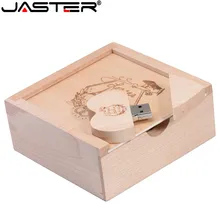 JASTER(более 10 шт. бесплатный логотип) Usb накопитель 8 ГБ 16 ГБ 32 ГБ 64 Гб Usb флеш-накопитель карта памяти Флешка дерево Usb+ коробка свадебный подарок