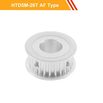 

5M 26T Timing Belt Pulley HTD5M Type Aluminium Wheel Pulley 16mm/21mm Belt Width 6/8/10/12/14/15mm Bore Motor Belt Pulley