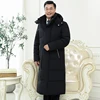 Black Winter Jacket 2022 New Top Quality 90% White Duck Down  Men Winter Coat  X-Long Over The Knee Thick Warm Men Jacket ► Photo 2/6