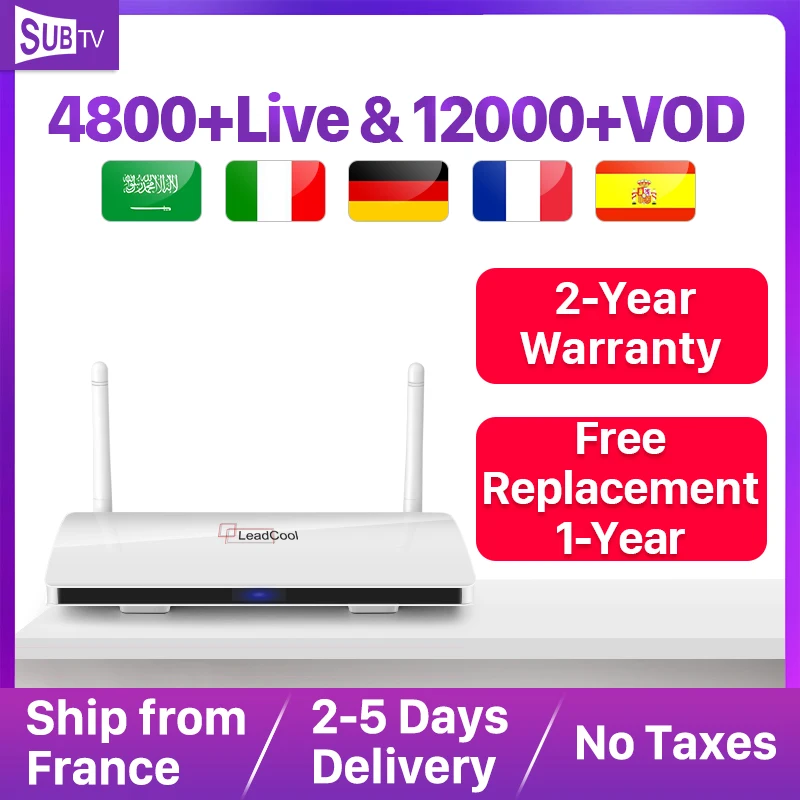 

Spain IPTV France German Arabic Belgium IPTV Subscription 1 Year code Leadcool RK3229 SUBTV Dutch Italia Portugal French IP TV