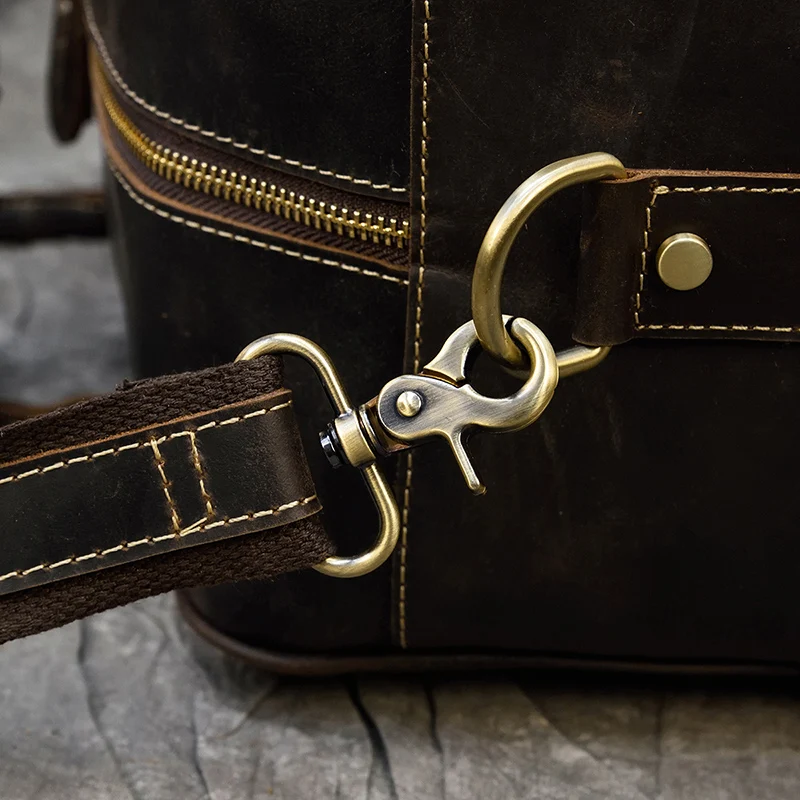 Small Vintage Leather Travel Bag - Thomy