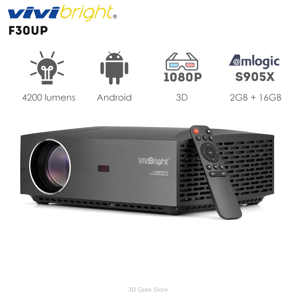 VIVIBRIGHT F30UP ЖК проектор Android домашний развлекательный коммерческий 1080P FHD 4200 люмен