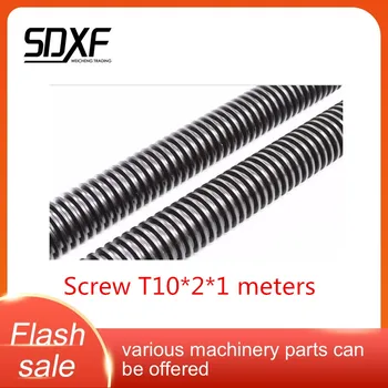

Factory direct sale, T type screw rod, T10, pitch 2mm, any length is needed, please explain to us