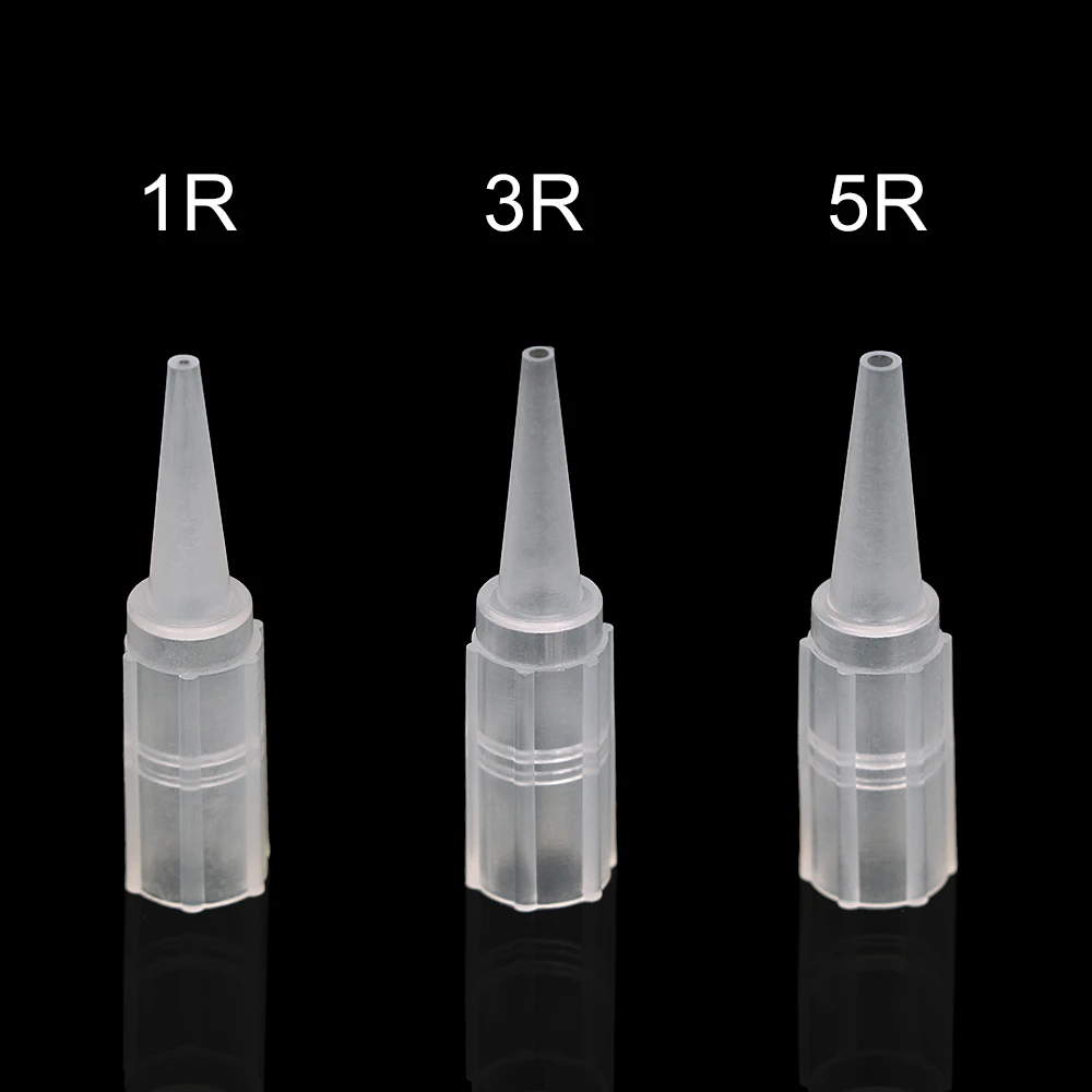 200Pcs 1RT 3RT 5RT Permanent Makeup Tattoo Tips For Standard Tattoo Nozzle Eyebrow Lip Pen