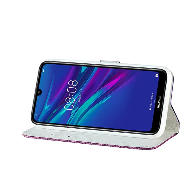 Блестящий чехол-кошелек со стразами для huawei honor 8A Pro honor 7A DUA-L22 из крокодиловой кожи с принтом радуги градиентный флип-чехол для телефона
