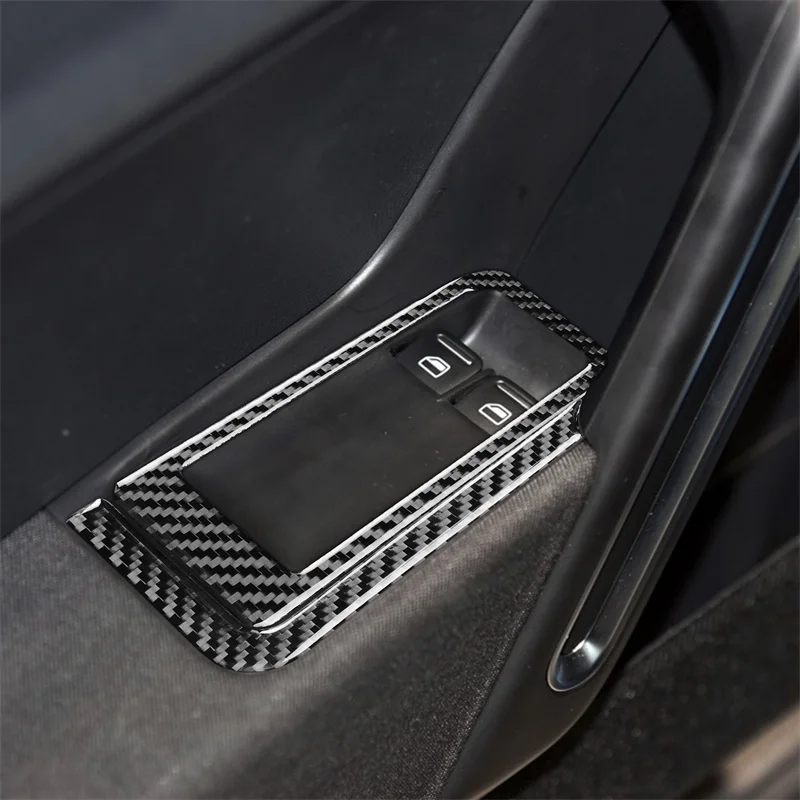 

Carbon fiber Windows Control Panel Window lift Car interior decoration sticker For Volkswagen Beetle 2012-2019