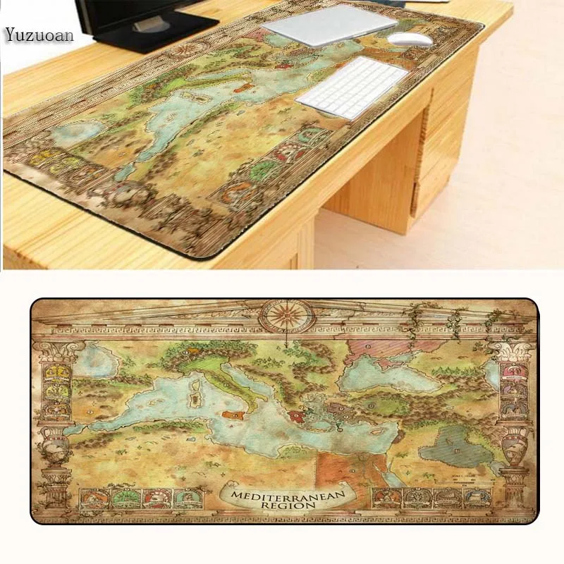 Yuzuoan, большая акция, карта старого мира, игровой коврик для мыши в подарок, компьютерный ноутбук, оверлок, коврик для мыши, большая скорость игры, оптические мыши