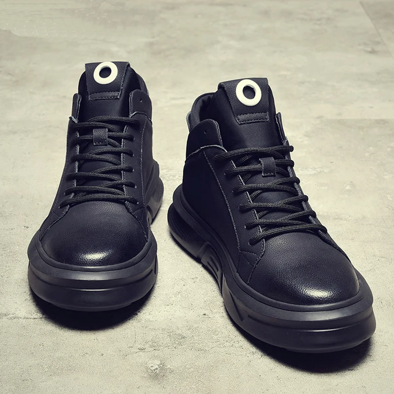  OSCO 2019 men boots winter military black boots men shoes Lace-Up Round Toe high quality size