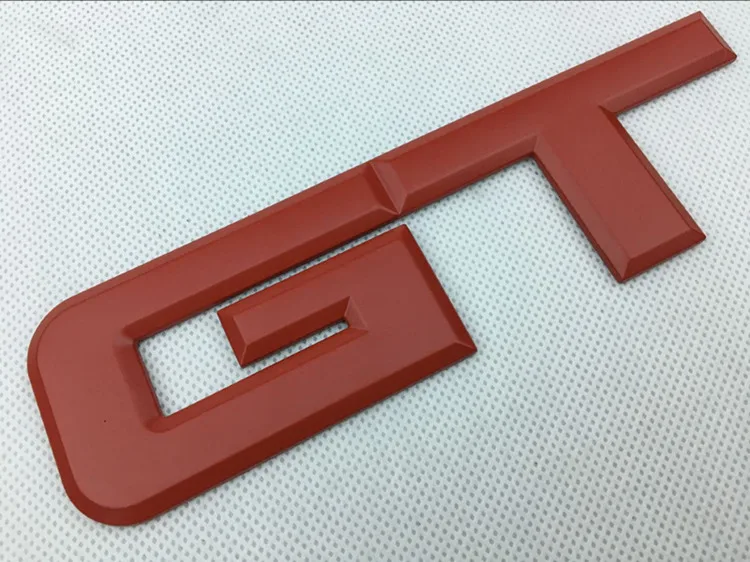 10 шт. 18 см* 5,1 см 3 цвета стайлинга автомобиля 3D Металл GT Автомобильная Передняя Задняя эмблема багажник значок наклейка логотипы черный красный серебристый