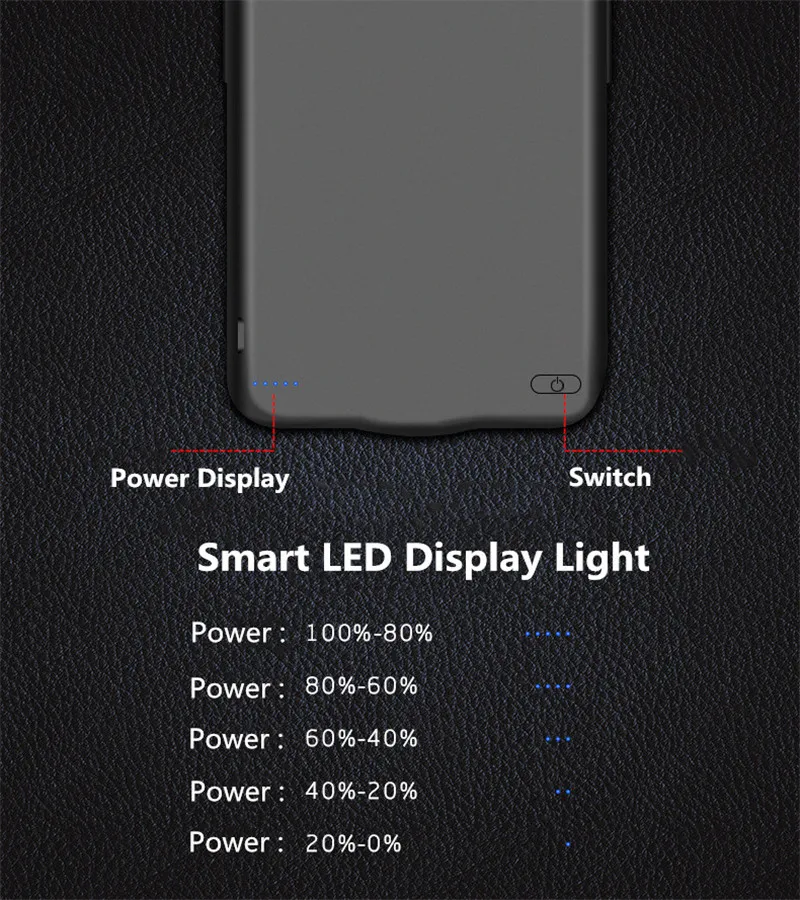 Внешний аккумулятор на 6800 мА · ч чехол для зарядки аккумулятора Xiaomi Redmi Note 7 Pro