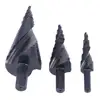 3pcs HSS Titanium Coated Step Drill Bit High Speed Steel Cobalt Nitriding Spiral Metal Drill Bit Triangle Shank For Wood Metal ► Photo 2/6