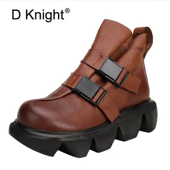 

Fashion Ladies Chunky Shoes Black High Heels Short Boots Punk Style Platform Women Ankle Boots 2021 New Women's Motorcycle Boots
