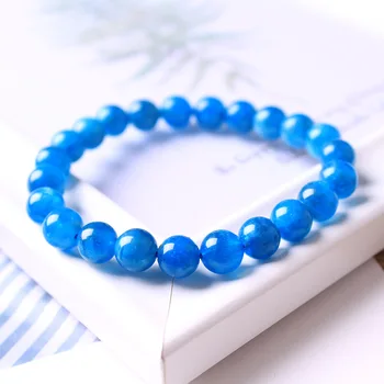 

Natural blue apatite bracelet apatite bracelet fashion trend jade beads bracelet jewelry gift