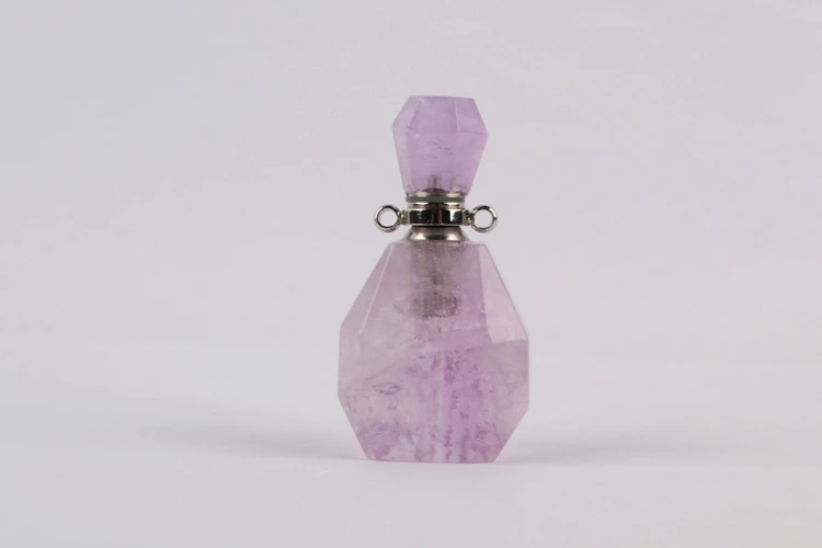 BOROSA multi-kind натуральный камень духи украшение с бутылочкой, 3 шт Серебряный Радужный флюорит аметисты духи Адаптер для установки на бутылку WX1197
