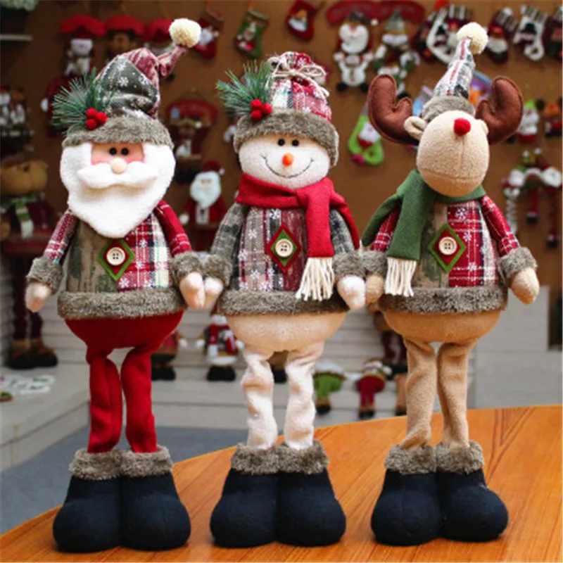 Украшения для рождественской елки, инновационные куклы с лосем, Санта, снеговиком, рождественские украшения, новогодние вечерние подарки