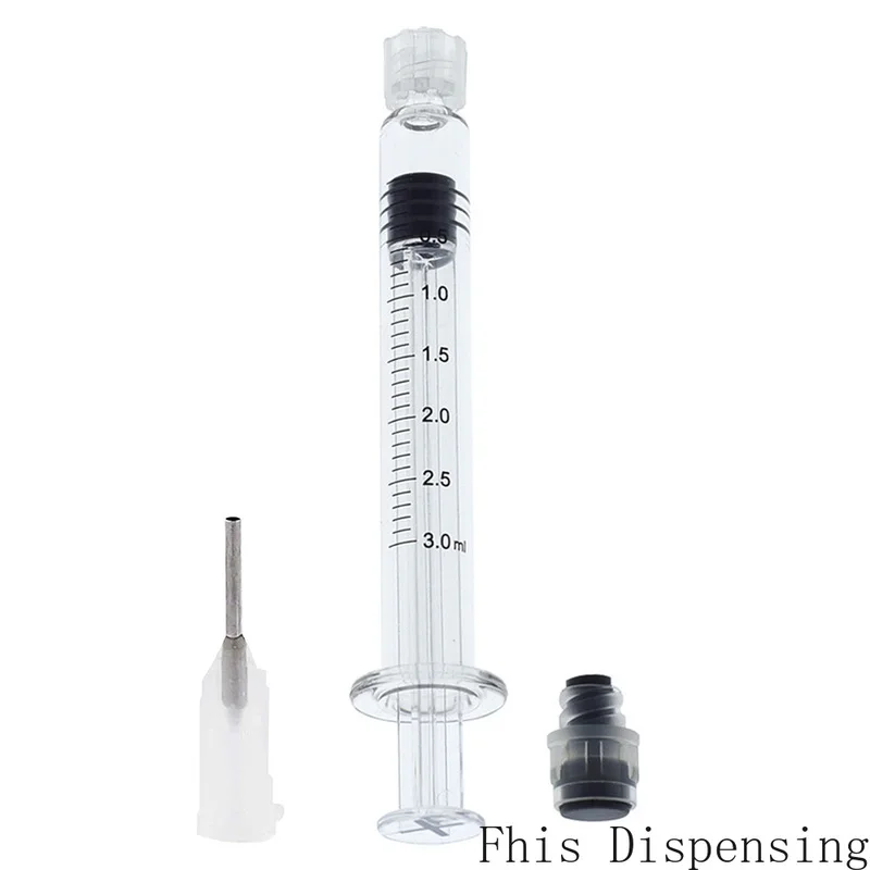 

3ml Luer Lock Syringe (Gray Piston) with 19G Needle Reusable Pack of 2