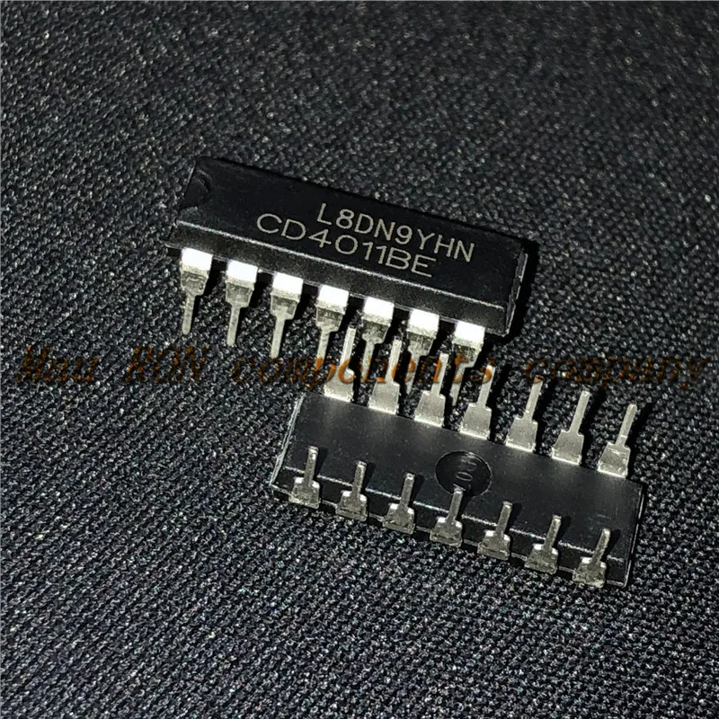 10 шт./лот CD4011BE CD4011 DIP14 DIP-14 новая Оригинальная фотография | Электронные компоненты