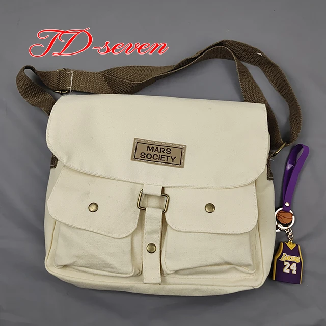 Women's Canvas Bag Japanese Department Harajuku Windsuit Messenger Bag Female Korean Students Shoulder Bags as picture 14 pendan