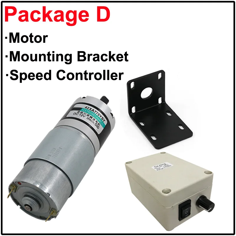 Moteur à Engrenages ZGA37RG 12V 24V DC, 2.5 Tr/min/5 Tr/min/10 Tr/min/50 Tr/min/100 Tr/min/150 Tr/min/200 Tr/min/300 Tr/min/550 Tr/min/1000 Tr/min, Sortie D'arbre Central