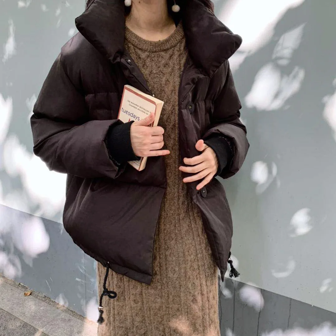 Корейское зимнее пальто женские с длинными рукавами Толстые женские s парки винтажные Aline свободные парки куртка Верхняя одежда casaco feminino