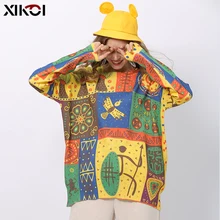 #Special Offers XIKOI Novel Print Oversized Sweaters Women Winter O-neck Basic Pullovers Women Patchwork Knitted Jumper Long Sleeve Pull Femme #Special Offers XIKOI Novel Print Oversized Sweaters Women Winter O-neck Basic Pullovers Women Patchwork Knitted Jumper Long Sleeve Pull Femme