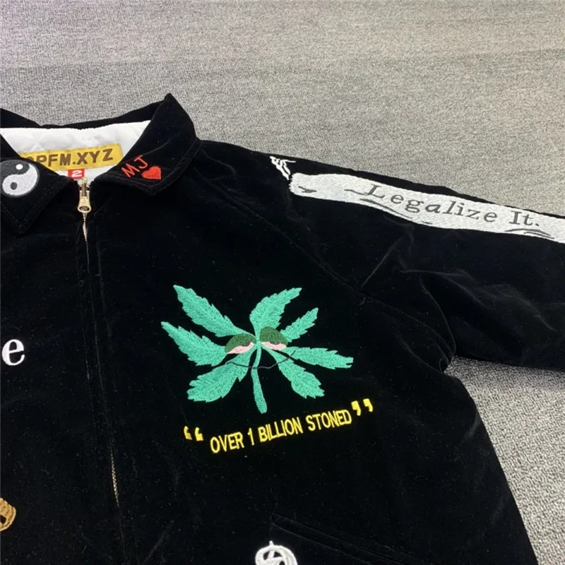 Heavy Fabric CPFM.XYZ Souvenir Jacket Men Women 1:1 High Quality Embroidered Sunlight MA-1 Bomber Coat Stitching Jackets 5