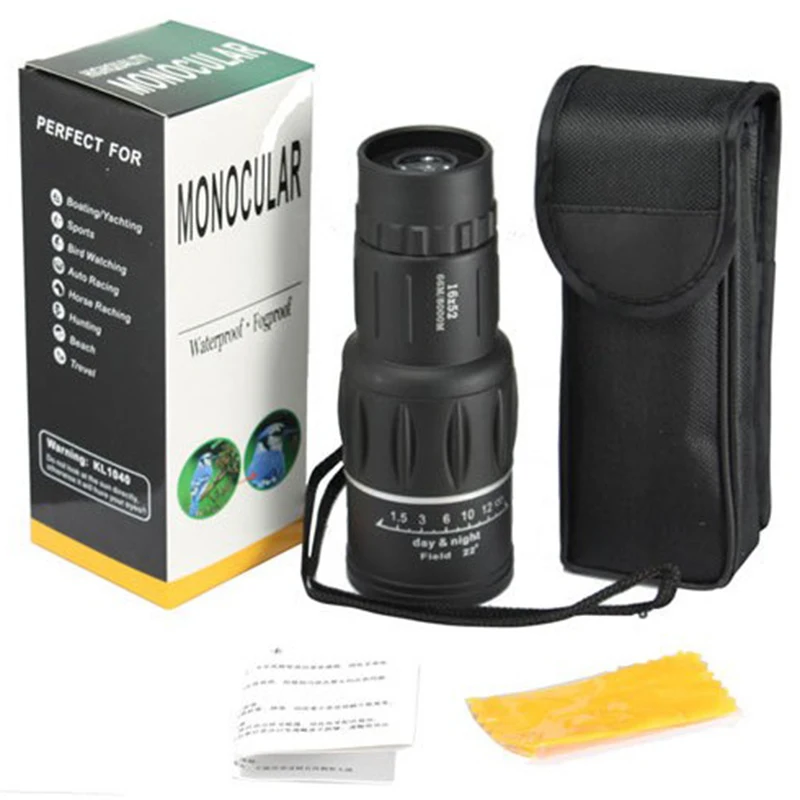 Monocular 16X52 Telescope For Smartphone Objective Lens Outdoor Camping Hd Eyepiece Hunting Portable Professional