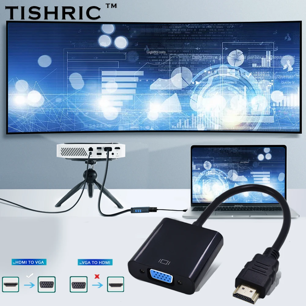 Адаптер TISHRIC Micro Mini HDMI VGA переходник с аудио на кабель штырь гнездо цифро