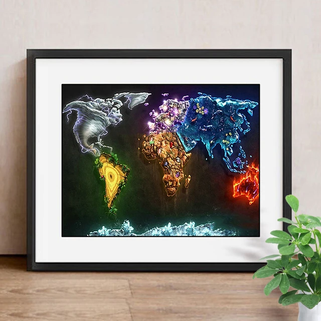 Diamond Painting  World Map – Painting With Diamonds