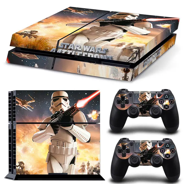 Disney Star Wars Darth Vader Sticker Cover Wrap Protector Skin For PlayStation 4 Console & 2PCS Controller Skin Decal For PS4