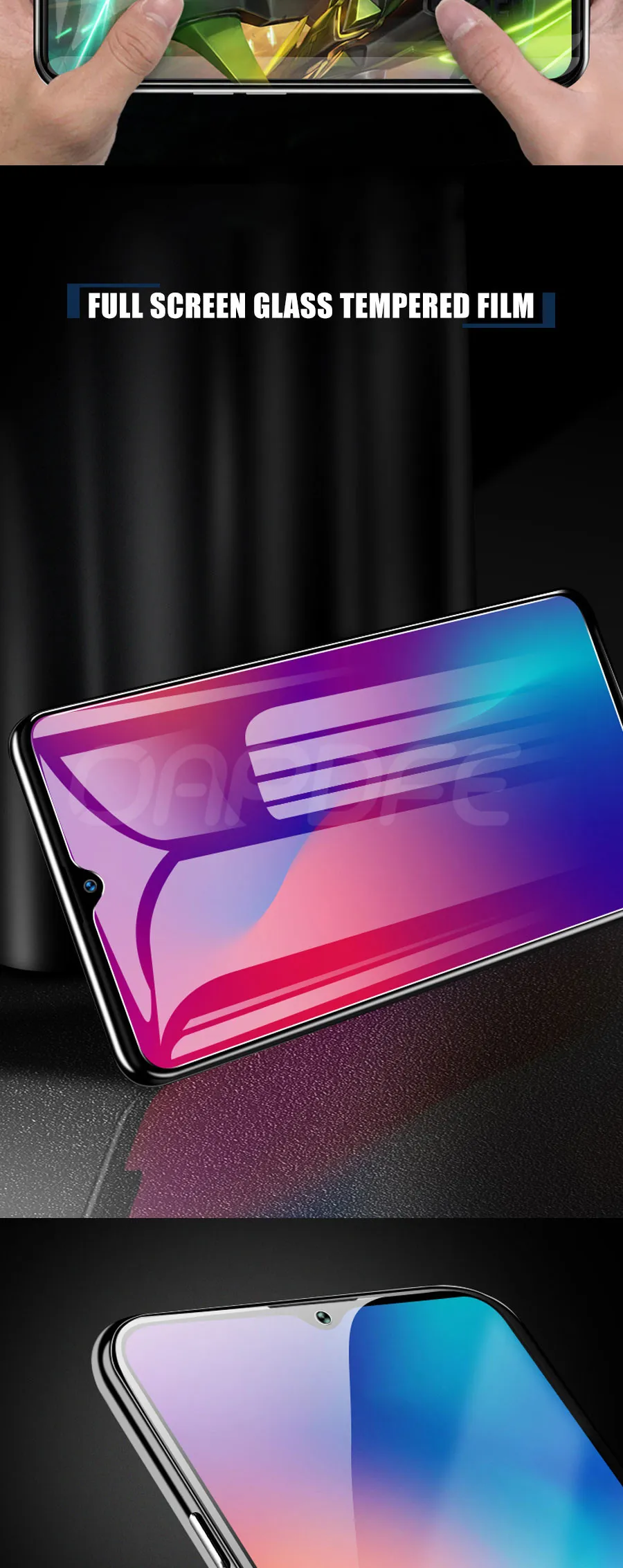 9D закаленное Стекло для samsung Galaxy A20E A40S A30 A50 A10 A20 A40 A60 A70 A80 A90 M10 M20 M30 M40 Экран протектор Стекло пленка