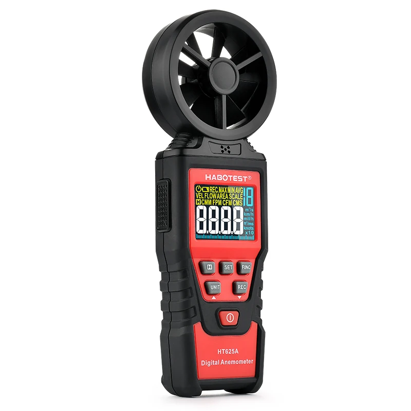 

Digital Anemometer HT625 Color Display Wind Speed Gauge Air Volume Scale MAX MIN AVG Professional Measure Tools