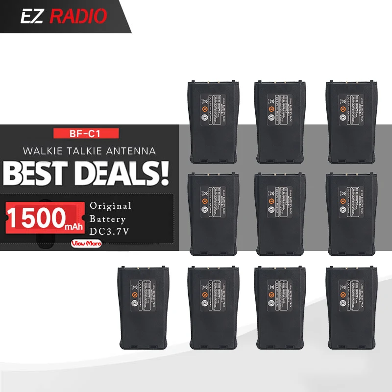 10PCS Battery BF-C1 Baofeng BF-888S Батарея BL-1 Батарея для BF-777S Совместимость H777 H-777 BF-666S baofeng 888 Батарея аксессуары для автомобильного зарядного устройства - Цвет: 10PCS Battery