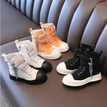 

Children Shoes Girls Boys Martin Boots Antislip Soft Bottom Comfortable Kids Sneakers Toddler Casual Flat Sports Canvas Shoes
