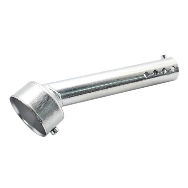 48mm Universal Motorcycle Angled Exhaust Insert Baffle End Can DB Killer Silencer Muffler Elbow 172MM Length
