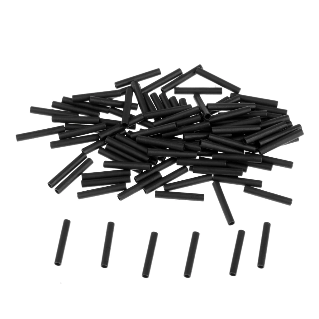 100 Pieces Single Copper Leader Sleeves Crimps Carp Fishing Accessories Tool
