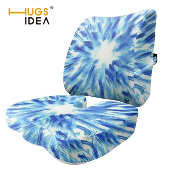 

HUGSIDEA 2pcs Trendy Tie Dye Printting Pillow Back Support Cushion Memory Foam Pillow Back Pillow Butt Support Cushions Set