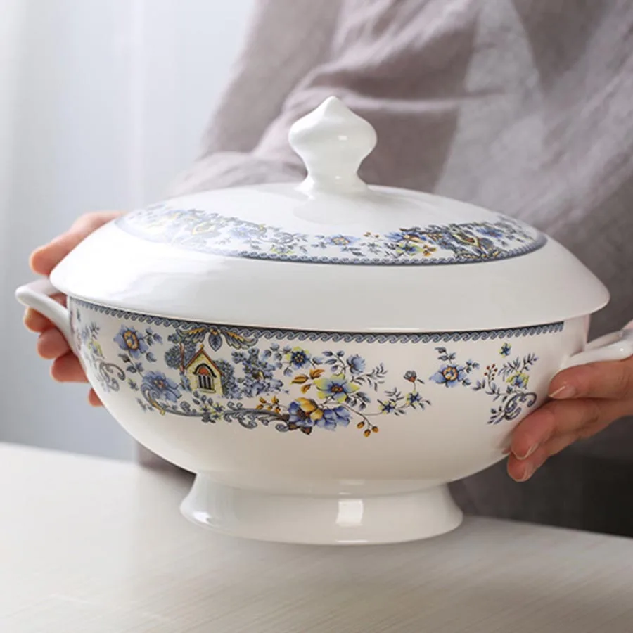 Керамическая столовая посуда jingdezhen с 60 головками набор блюд китайские блюда