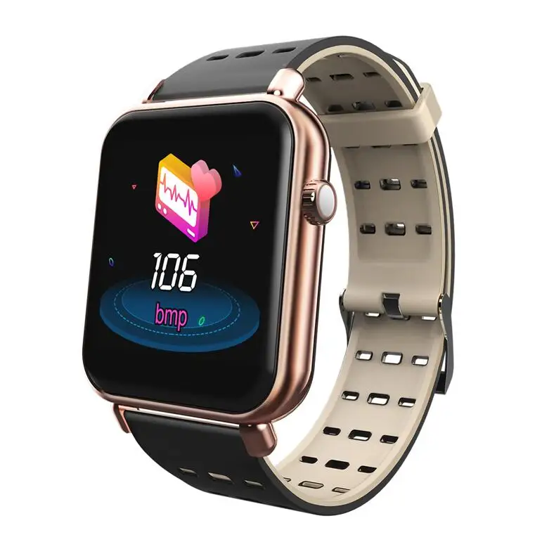 silicone gold HETNGSYOU Y6 Pro умный Браслет пульсометр кровяное давление кислородный фитнес-трекер Смарт-часы водонепроницаемые спортивные Смарт-часы - Цвет: silicone gold