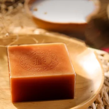 

80g Saffron Natural Herbal Soap Tibetan Formula Soap Moisturizing Oil-Control Anti-Acne Anti-Mite Firming Skin Herbal Soap N