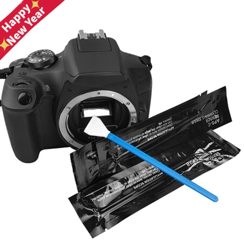 Kit de limpieza con Sensor CMOS CCD, hisopo limpiador para cámara DSLR, 5 uds.