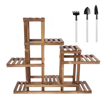 

Wooden Plant Shelf Plant Storage Rack Multilayer Standing Potted Plant Storage Rack Shelf Household for Flowers