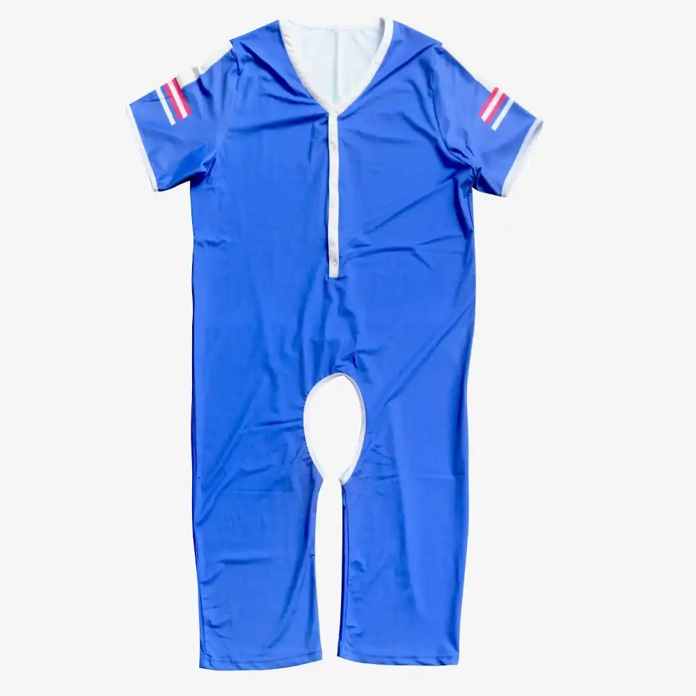 Adult Onesie Diaper Boy ABDL Romper Open Crotch DDLG Adult Men Jumpsuit