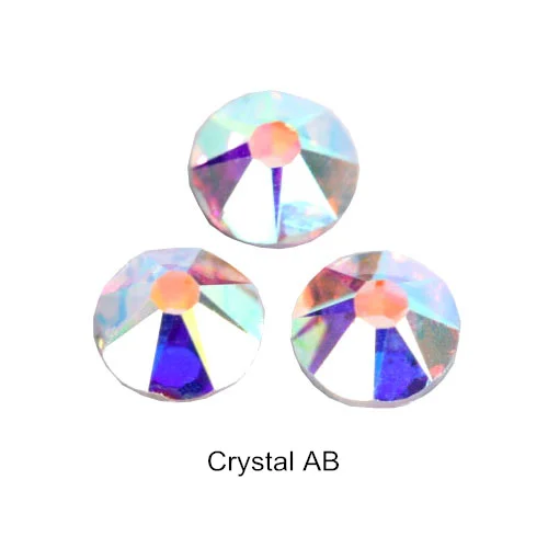 Crystal AB Высококачественные хрустальные стеклянные стразы для ногтей, стеклянные стразы с плоской задней поверхностью, много цветов, не Горячие Стразы 2088, 16 граней для дизайна ногтей E6666 - Цвет: Crystal AB